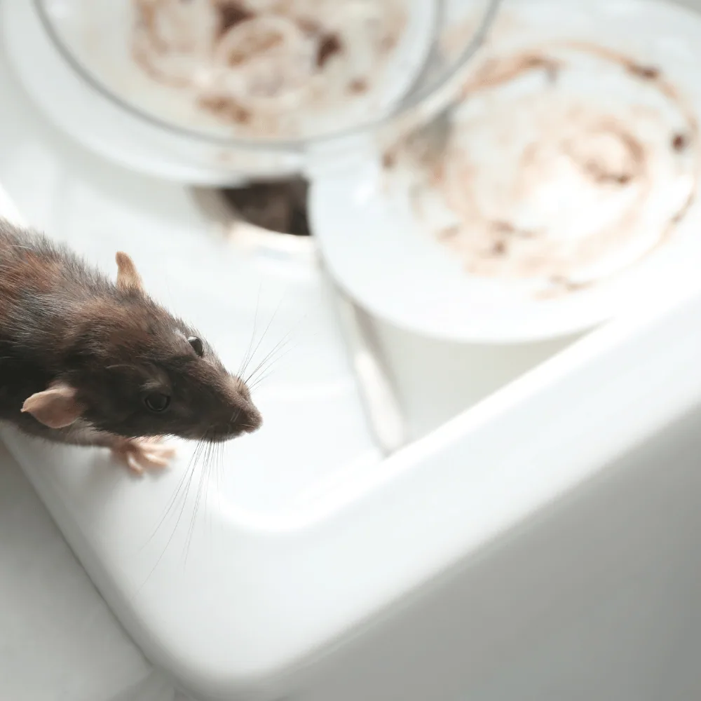 Mouse on a kitchen counter
