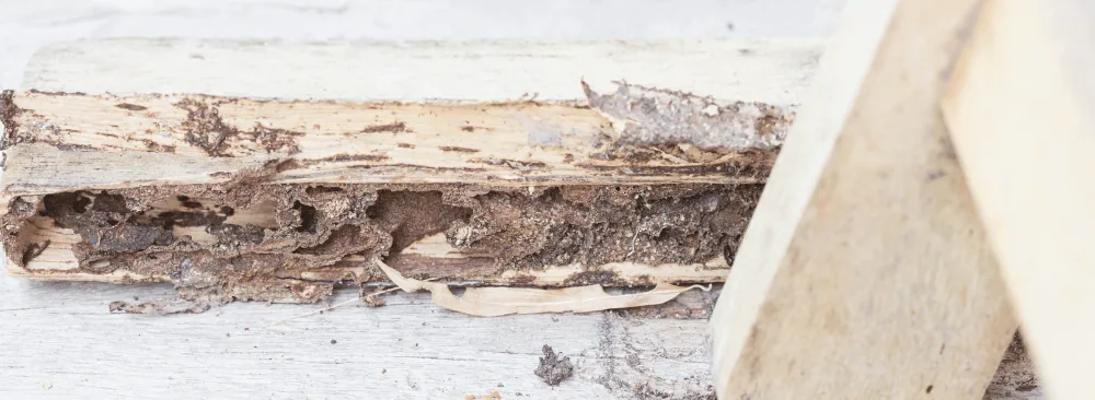 Damage caused by carpenter ants